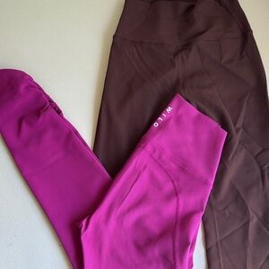 Bundle of Women's Pink and Brown Leggings